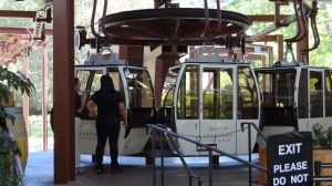 The gondola ride to take you up to the Sterling tasting rooms on the hill overlooking the valley.